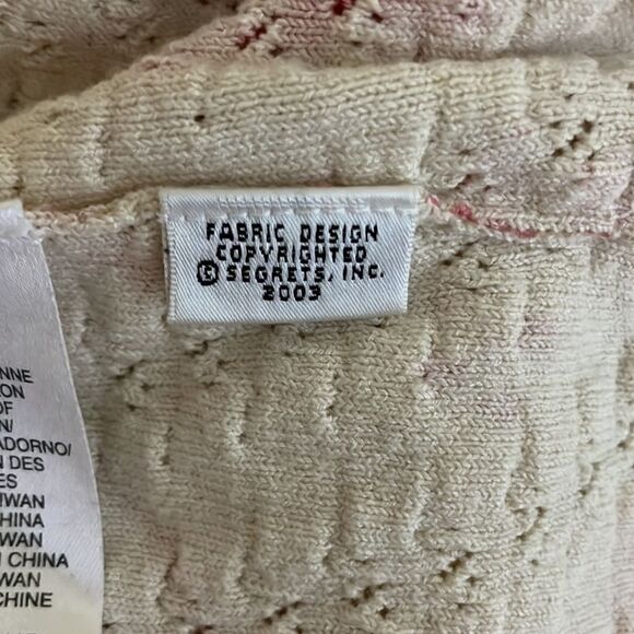 Sigrid Olsen Open Knit Butterfly Embroidered Sweater Size Medium - Picture 9 of 10